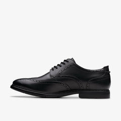 Banbury Tip Black Leather | Clarks Discount