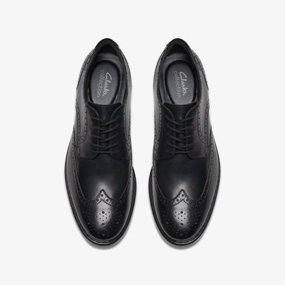 Banbury Tip Black Leather | Clarks Discount