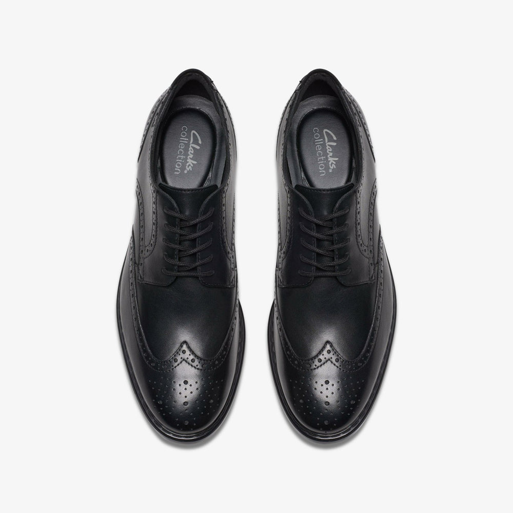 Banbury Tip Black Leather | Clarks Discount
