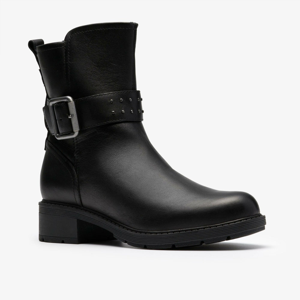 Hearth Buckle Black Leather | Clarks Discount