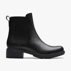Hearth Top Black Leather | Clarks Discount