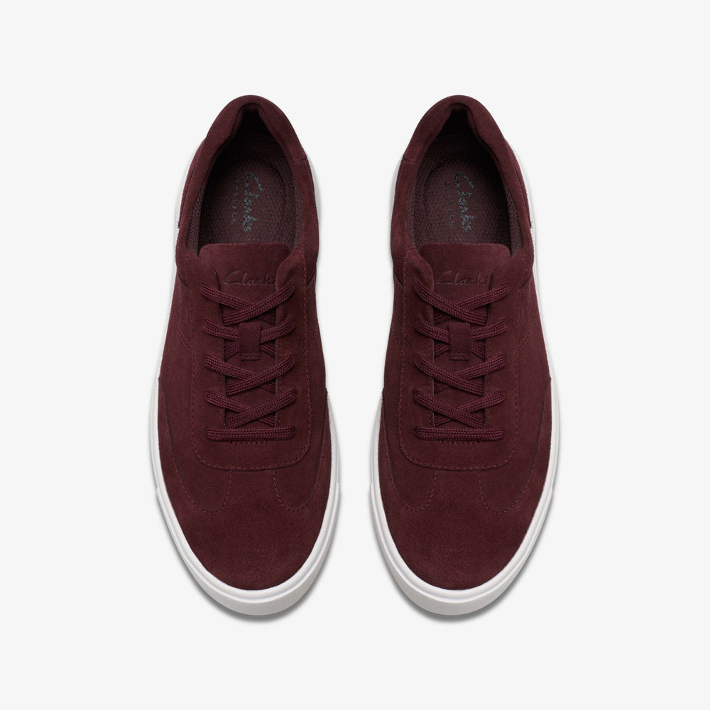 Makea Court Burgundy Suede | Clarks For Sale