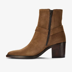 Jesse Buckle Dark Tan Suede | Clarks Discount
