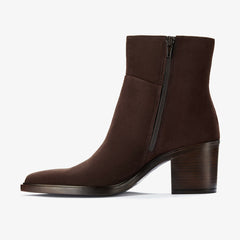 Jesse Zip Dark Brown Suede | Clarks US