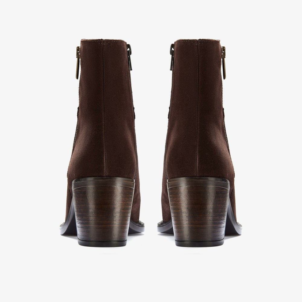 Jesse Zip Dark Brown Suede | Clarks US