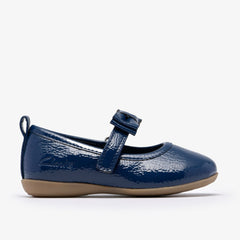 Charm Bow Toddler Navy Patent | Clarks Onsale