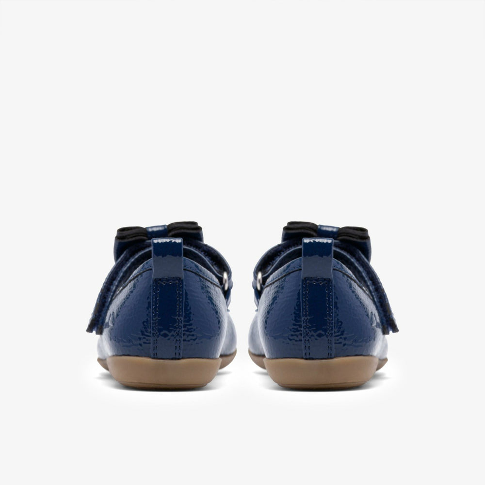 Charm Bow Toddler Navy Patent | Clarks Onsale
