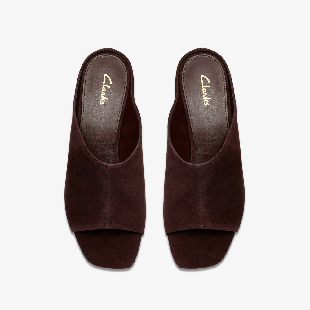 Siray Mule Dark Brown Suede | Clarks Onsale