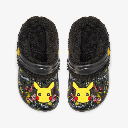 Pika Clog Warm Lined Kid Black Combination | Clarks For Sale