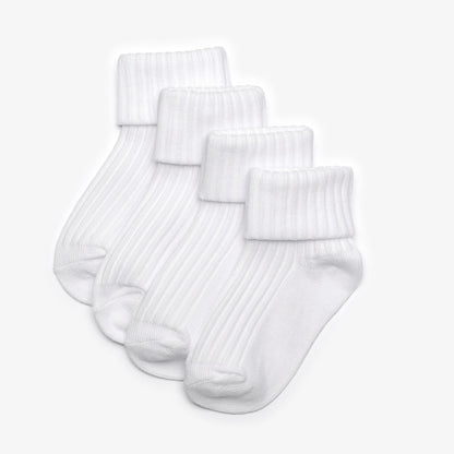 White Socks 4 Pack 6-12 Months White | Clarks