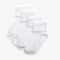 White Socks 4 Pack 6-12 Months White | Clarks