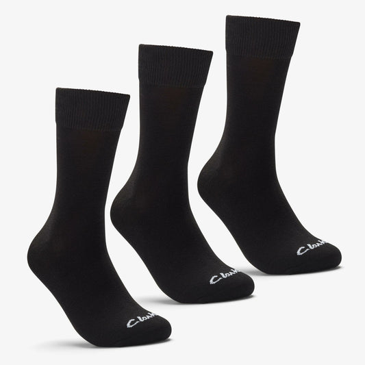 3 Pack Socks Size 6-11 Black Black | Clarks Onsale