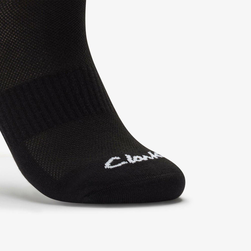 Ankle Socks 3 Pack Size 6-11 Black Black | Clarks Sale