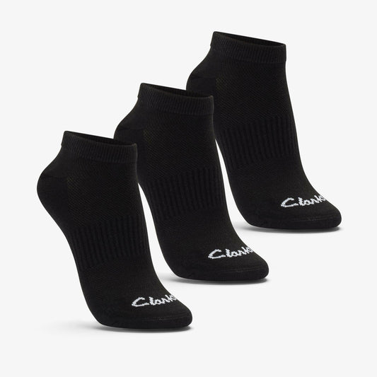 Ankle Socks 3 Pack Size 2-8 Black Black | Clarks Sale
