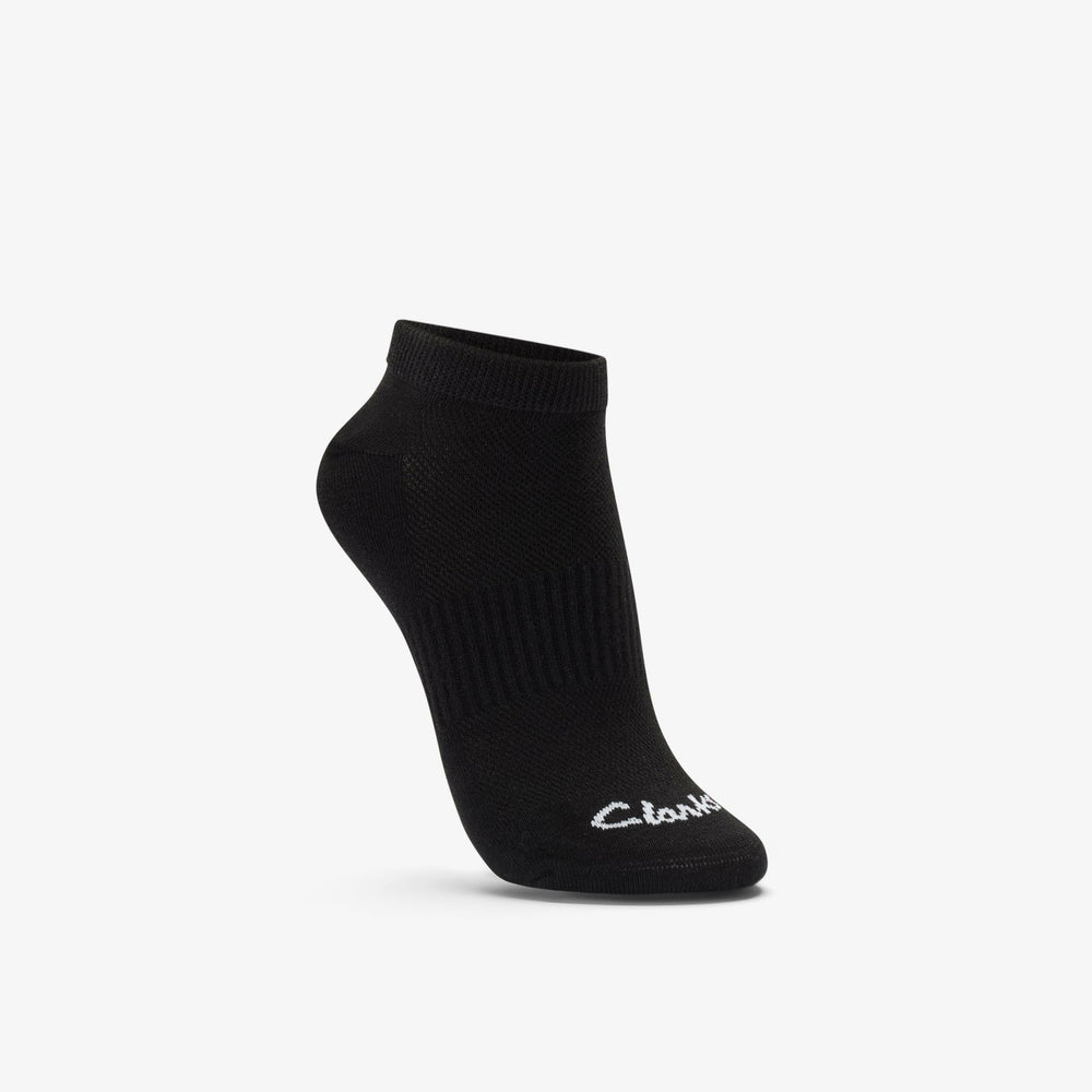 Ankle Socks 3 Pack Size 2-8 Black Black | Clarks Sale