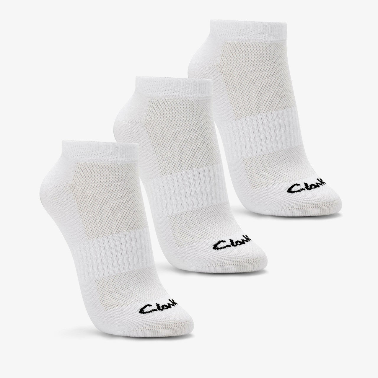 Sports Ankle Socks 3 Pack Size 2-8 White | Clarks For Sale