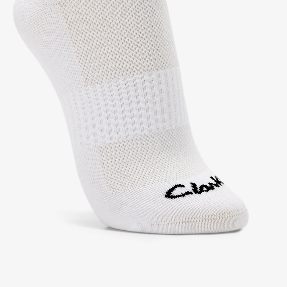 Sports Ankle Socks 3 Pack Size 2-8 White | Clarks For Sale
