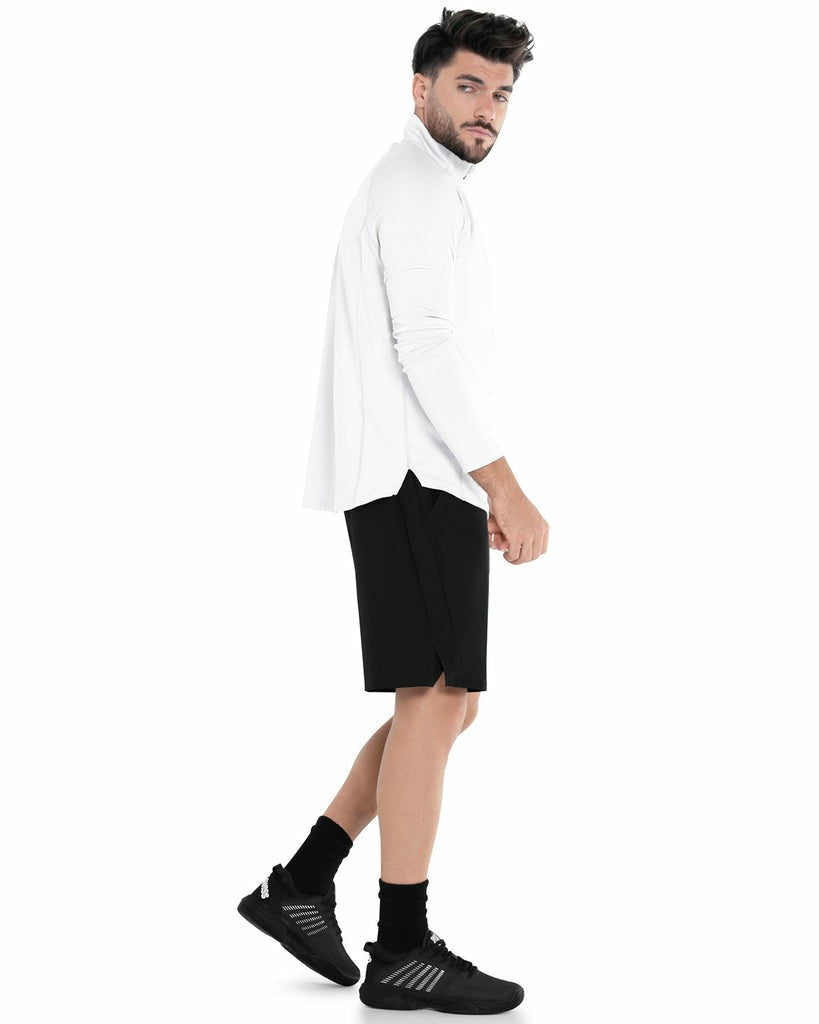 K-Swiss 1/4 ZIP L/S White | Men Tennis &amp; Pickleball