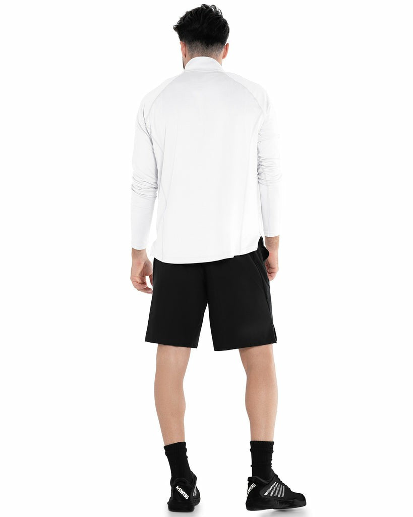 K-Swiss 1/4 ZIP L/S White | Men Tennis