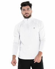 K-Swiss 1/4 ZIP L/S White | Men Tennis