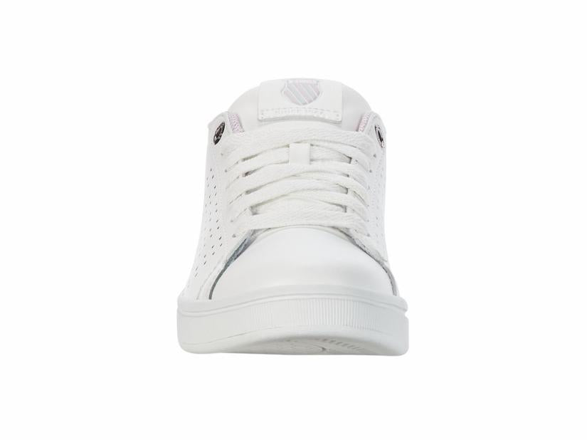 K-Swiss BASE COURT Brilliant White/lilac Snow/gray Violet | Women Lifestyle