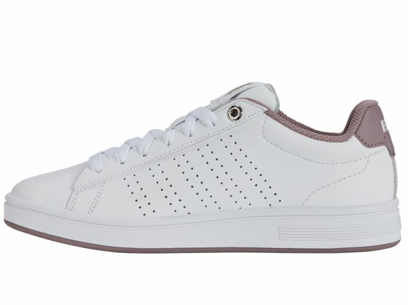 K-Swiss BASE COURT White/gray Violet/purple Dove | Women Lifestyle