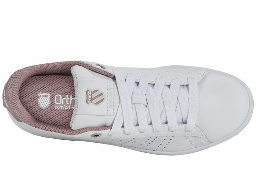 K-Swiss BASE COURT White/gray Violet/purple Dove | Women Lifestyle
