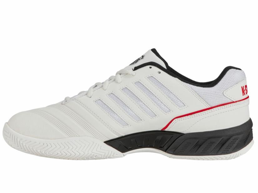 K-Swiss BIGSHOT LIGHT 4 Bright White/stretch Limo/high Risk Red | Men Tennis