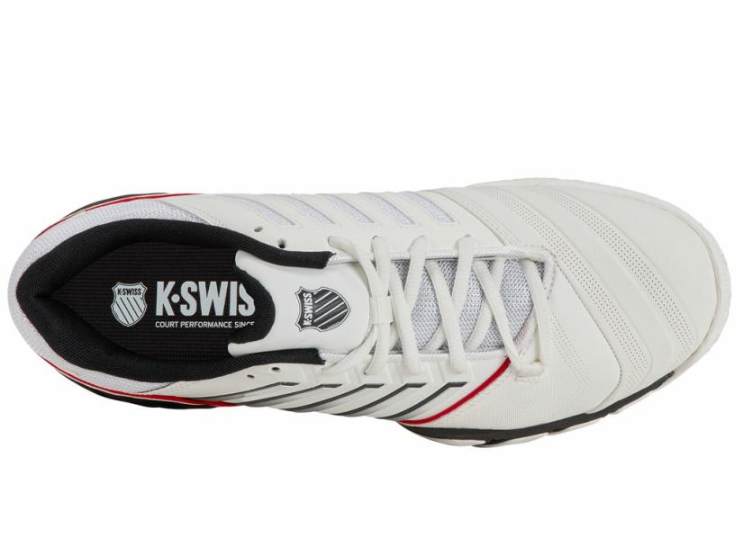 K-Swiss BIGSHOT LIGHT 4 Bright White/stretch Limo/high Risk Red | Men Tennis