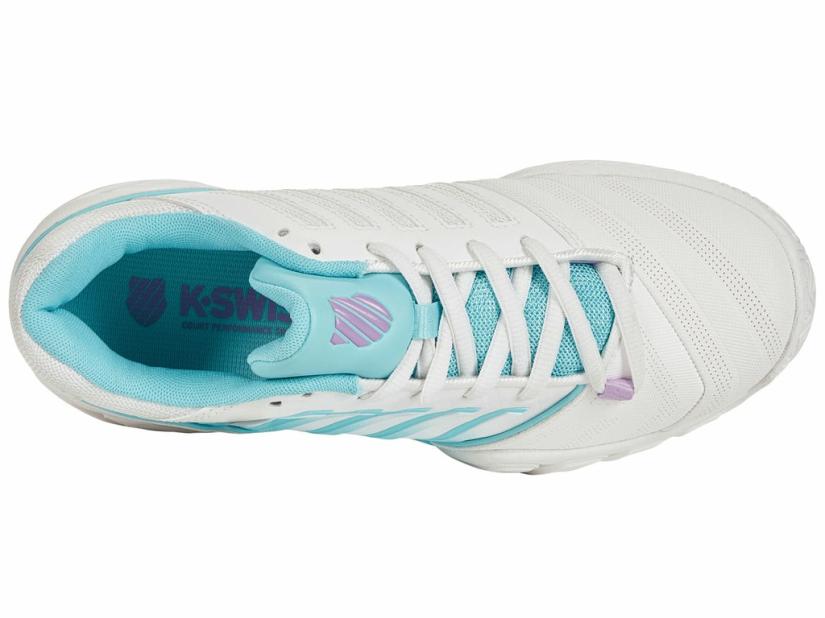 K-Swiss BIGSHOT LIGHT 4 Brilliant White/angel Blue/sheer Lilac | Women Tennis