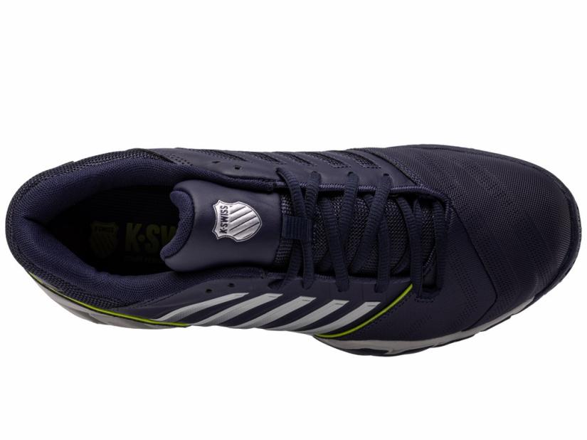 K-Swiss BIGSHOT LIGHT 4 OMNI Peacoat/gray Violet/lime Green | Men Tennis