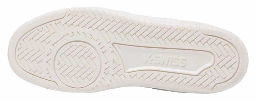 K-Swiss COURT PALISADES White-canary Green-frosty Green-champagne Gold | Kids Teens (8-16 Years)