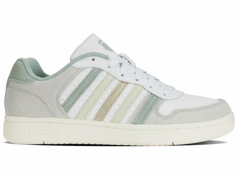 K-Swiss COURT PALISADES White/canary Green/frosty Green/champagne Gold | Women Lifestyle