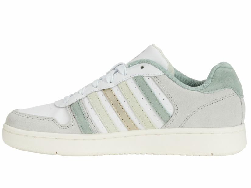 K-Swiss COURT PALISADES White/canary Green/frosty Green/champagne Gold | Women Lifestyle