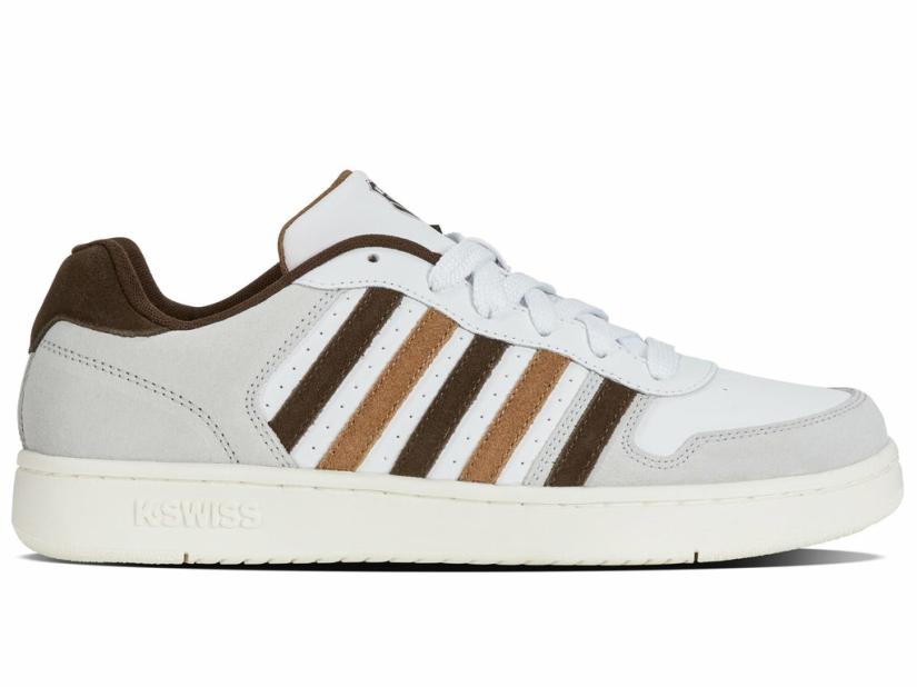K-Swiss COURT PALISADES White/toasted Coconut/chocolate Brown | Men Lifestyle
