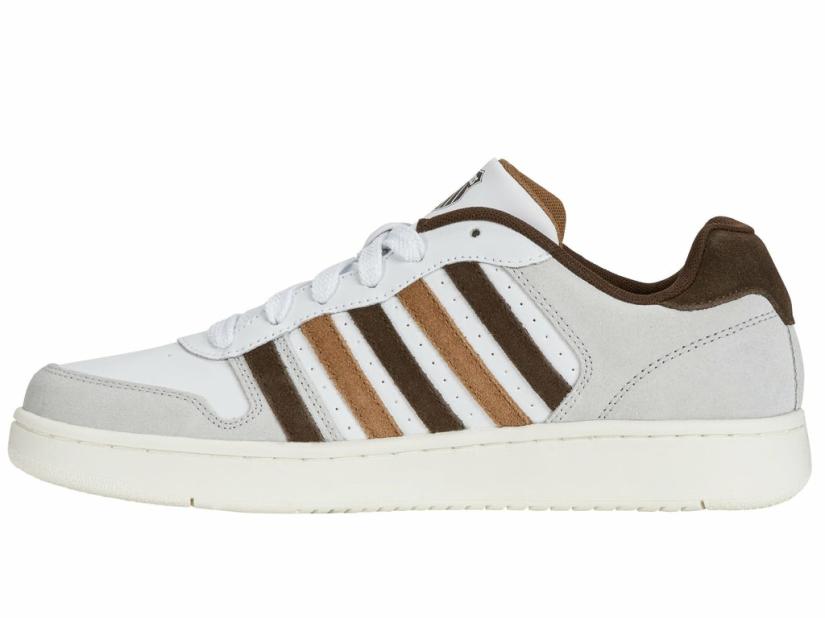K-Swiss COURT PALISADES White/toasted Coconut/chocolate Brown | Men Lifestyle