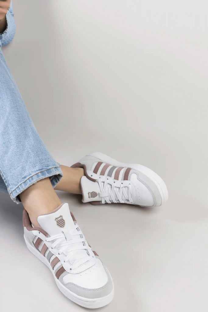 K-Swiss COURT PALISADES White/toasted Coconut/chocolate Brown | Men Lifestyle