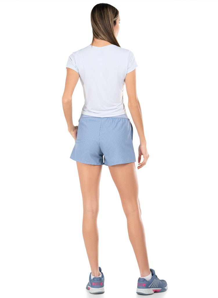 K-Swiss CUT ABOVE CROP S/S Glacier | Women Tennis