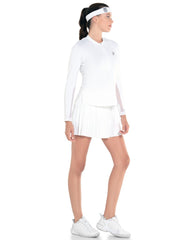 K-Swiss EXCEL ZIP L/S White | Women Tennis &amp; Pickleball