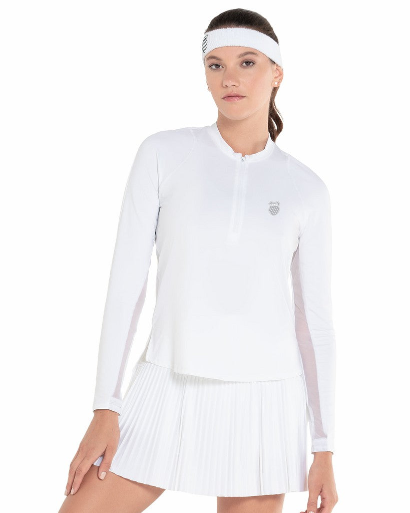 K-Swiss EXCEL ZIP L/S White | Women Tennis