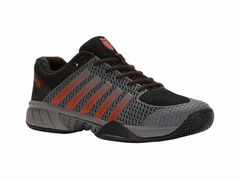 K-Swiss EXPRESS LIGHT PICKLEBALL Steel Gray/jet Black/spicy Orange | Men Pickleball