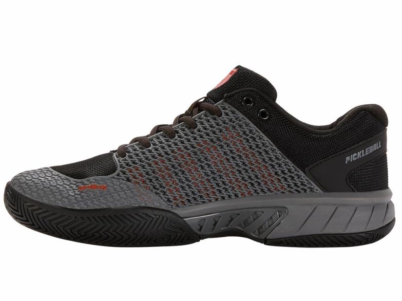 K-Swiss EXPRESS LIGHT PICKLEBALL Steel Gray/jet Black/spicy Orange | Men Pickleball