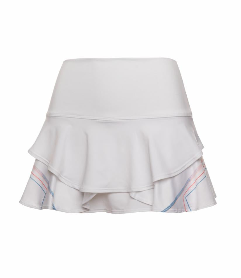 K-Swiss FLOUNCE SKIRT-13" White | Women Tennis