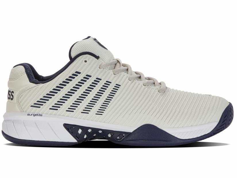 K-Swiss HYPERCOURT EXPRESS 2-2E Gray/wht/peacoat | Men Tennis