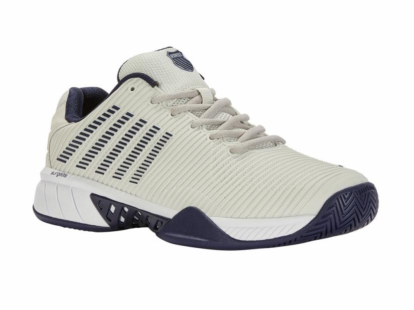 K-Swiss HYPERCOURT EXPRESS 2-2E Gray/wht/peacoat | Men Tennis