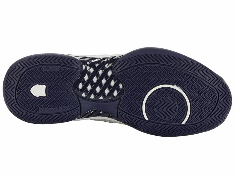 K-Swiss HYPERCOURT EXPRESS 2-2E Gray/wht/peacoat | Men Tennis