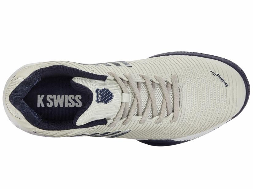 K-Swiss HYPERCOURT EXPRESS 2-2E Gray/wht/peacoat | Men Tennis