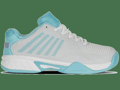 K-Swiss HYPERCOURT EXPRESS 2 Brilliant White/angel Blue/sheer Lilac | Kids Teens (8-16 Years)