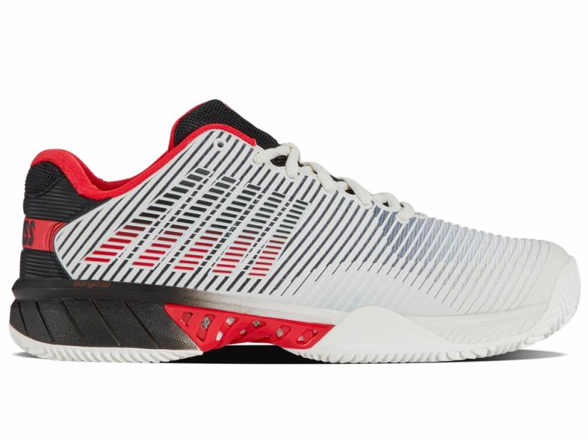 K-Swiss HYPERCOURT EXPRESS 2 CLAY Bright White/stretch Limo/high Risk Red | Men Tennis