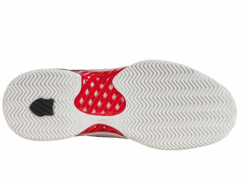 K-Swiss HYPERCOURT EXPRESS 2 CLAY Bright White/stretch Limo/high Risk Red | Men Tennis